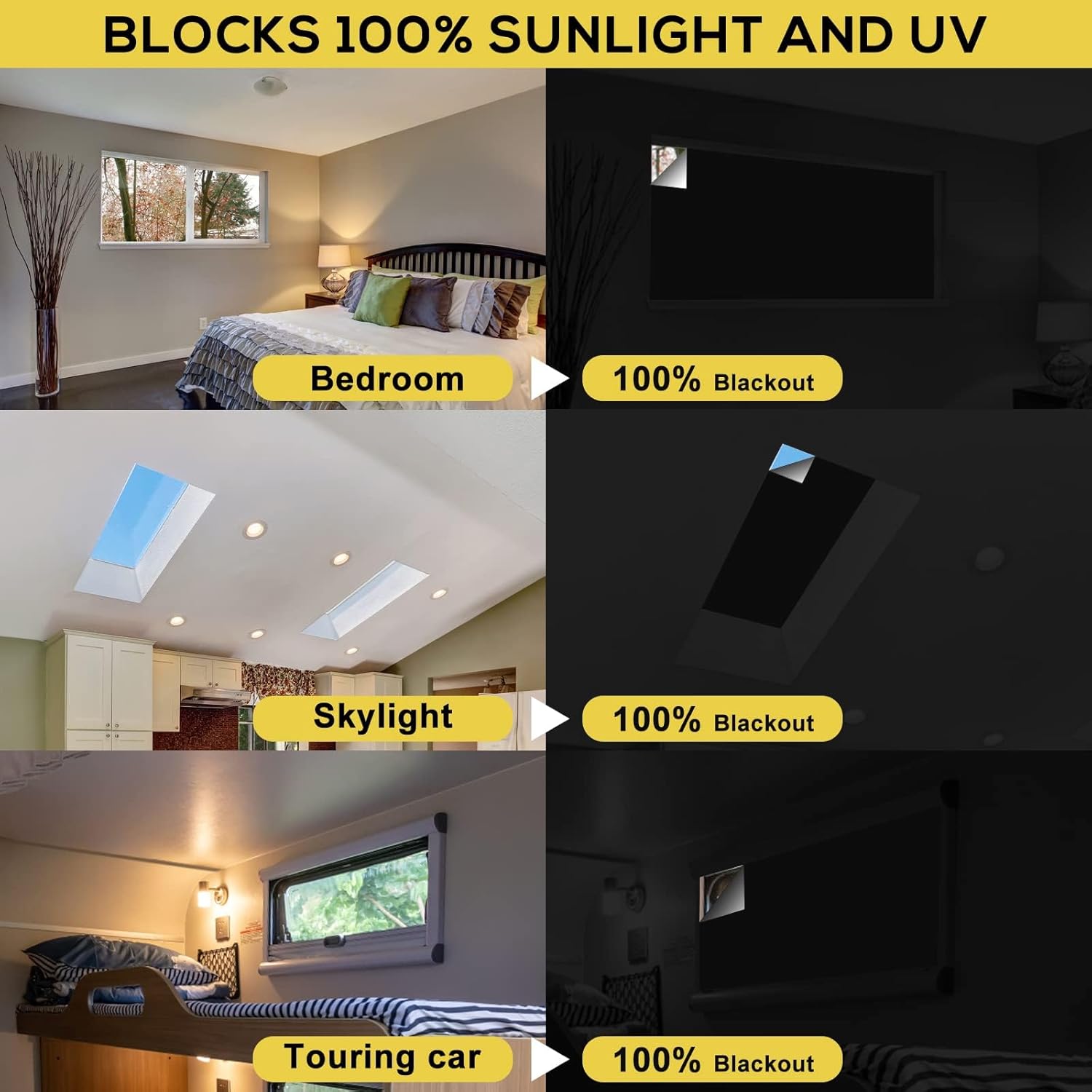 Thumbnail 4 de RUseeN Blackout Window Shade, 118 x 57 Inches