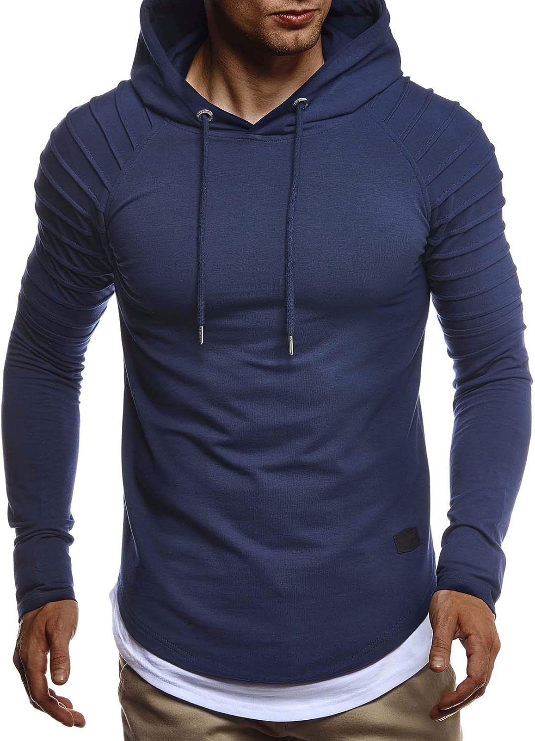 Detalle de Leif Nelson LN8155 Sweat-shirt à capuche pour homme - coupe ajustée, coton, style moderne