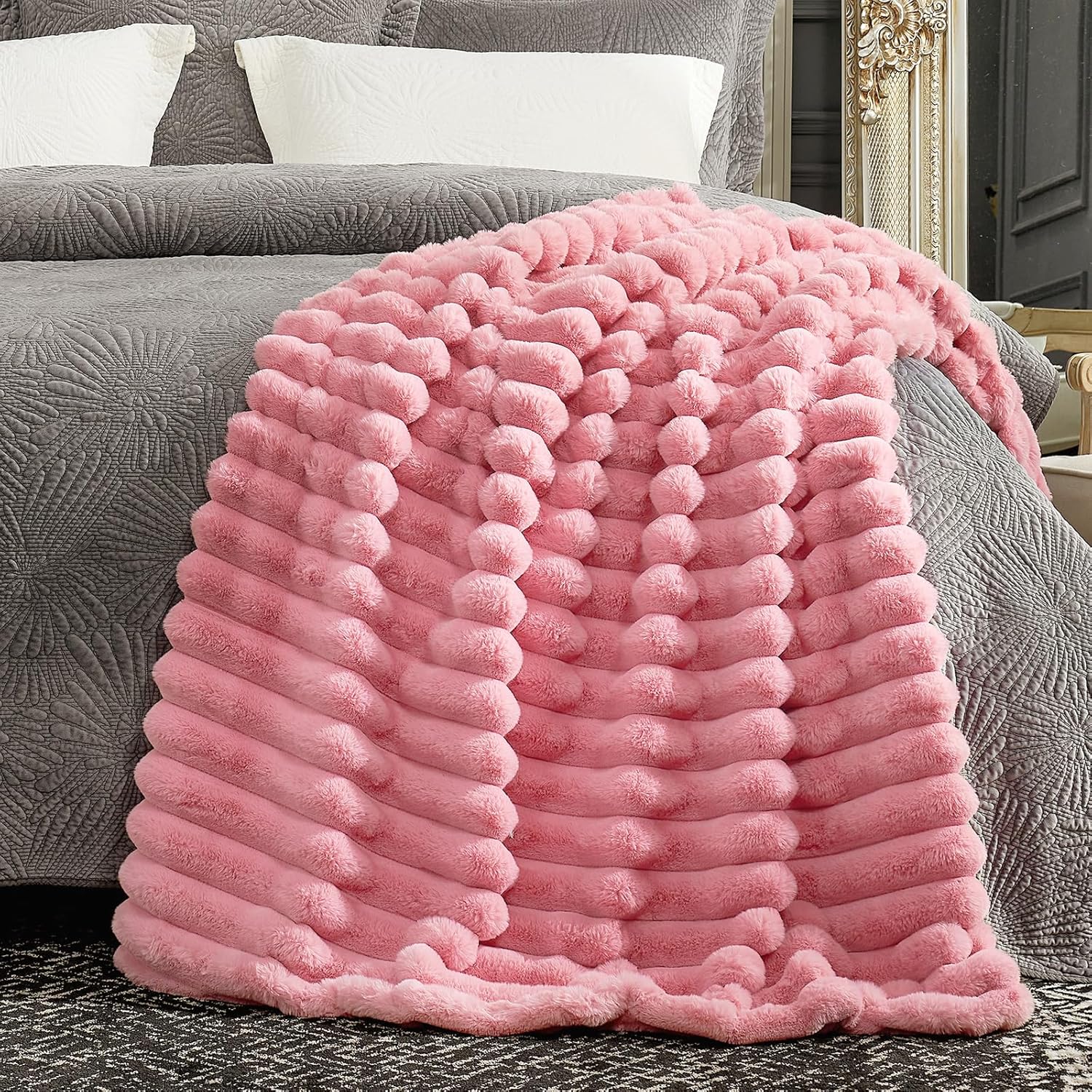 Thumbnail 4 de Cozy Bliss Faux Fur Throw Blanket for Couch 🛋