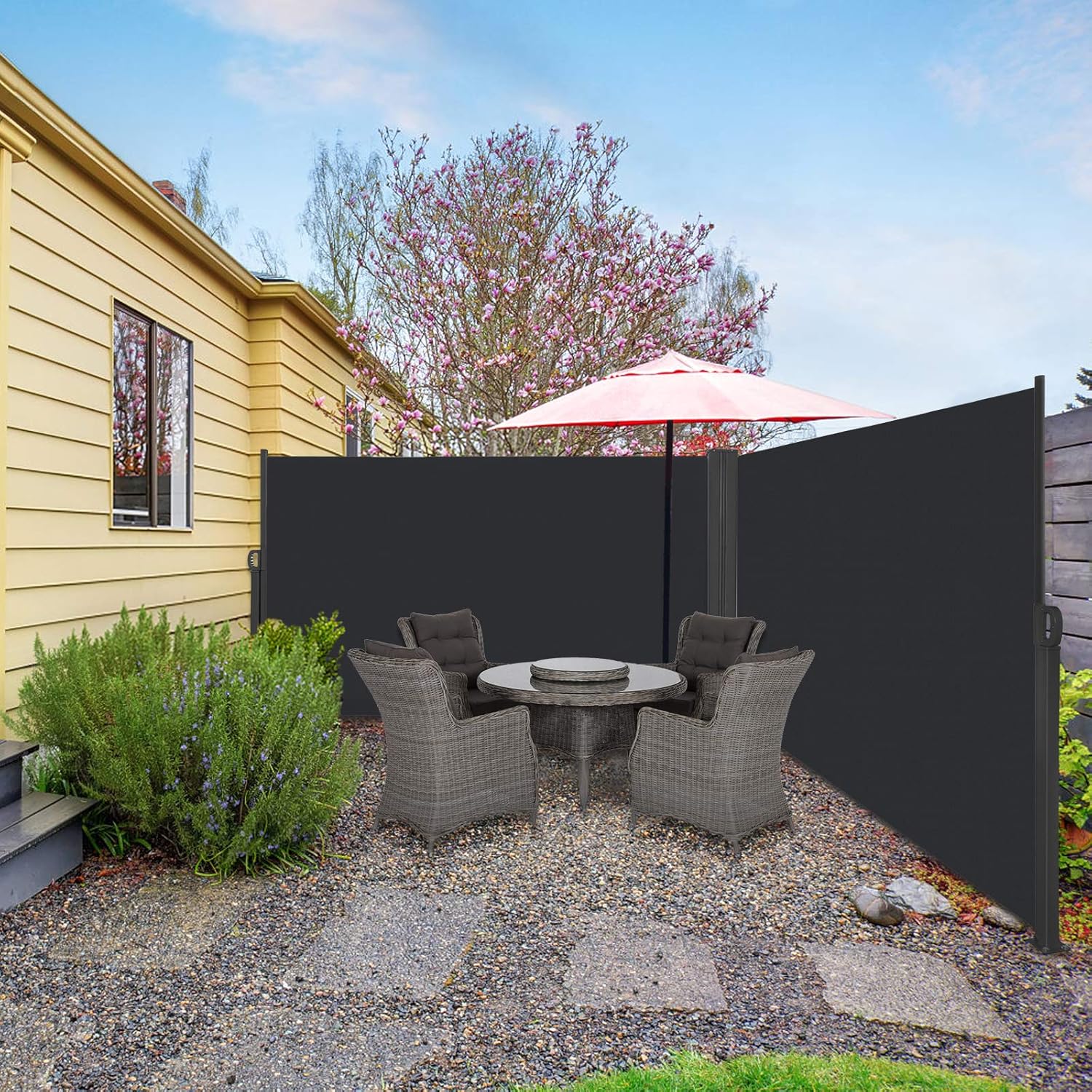 Thumbnail 6 de AufuN Seitenmarkise Ausziehbar 180 x 600 cm – Wind- und Sichtschutz für Balkon, Terrasse und Garten
