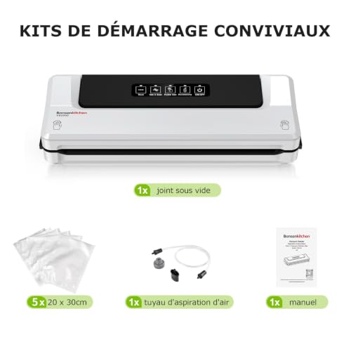 Detalle de Bonsenkitchen Machine Sous Vide Alimentaire VS2000 – Kit 5 Sacs