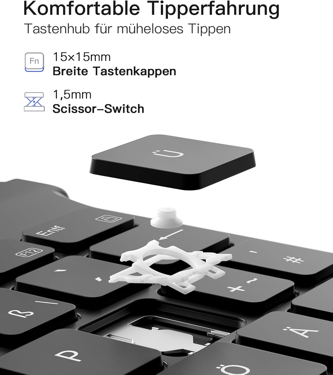 Thumbnail 4 de Inateck Hülle Tastatur Galaxy Tab A9 Plus 11 Zoll