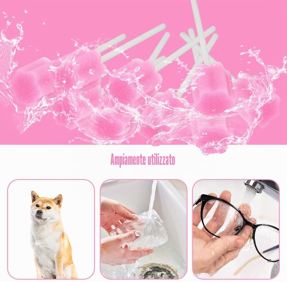 Detalle de ACWOO Tamponi Monouso 100 pezzi – Spugna per l’igiene orale