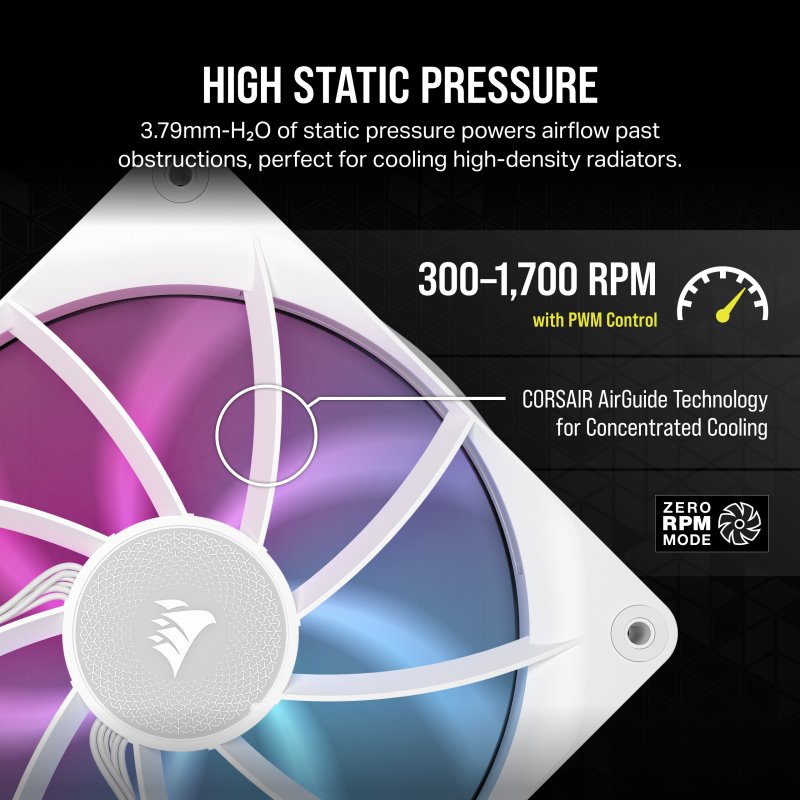 Detalle de Corsair iCUE LINK RX140 RGB 140 mm ventilador
