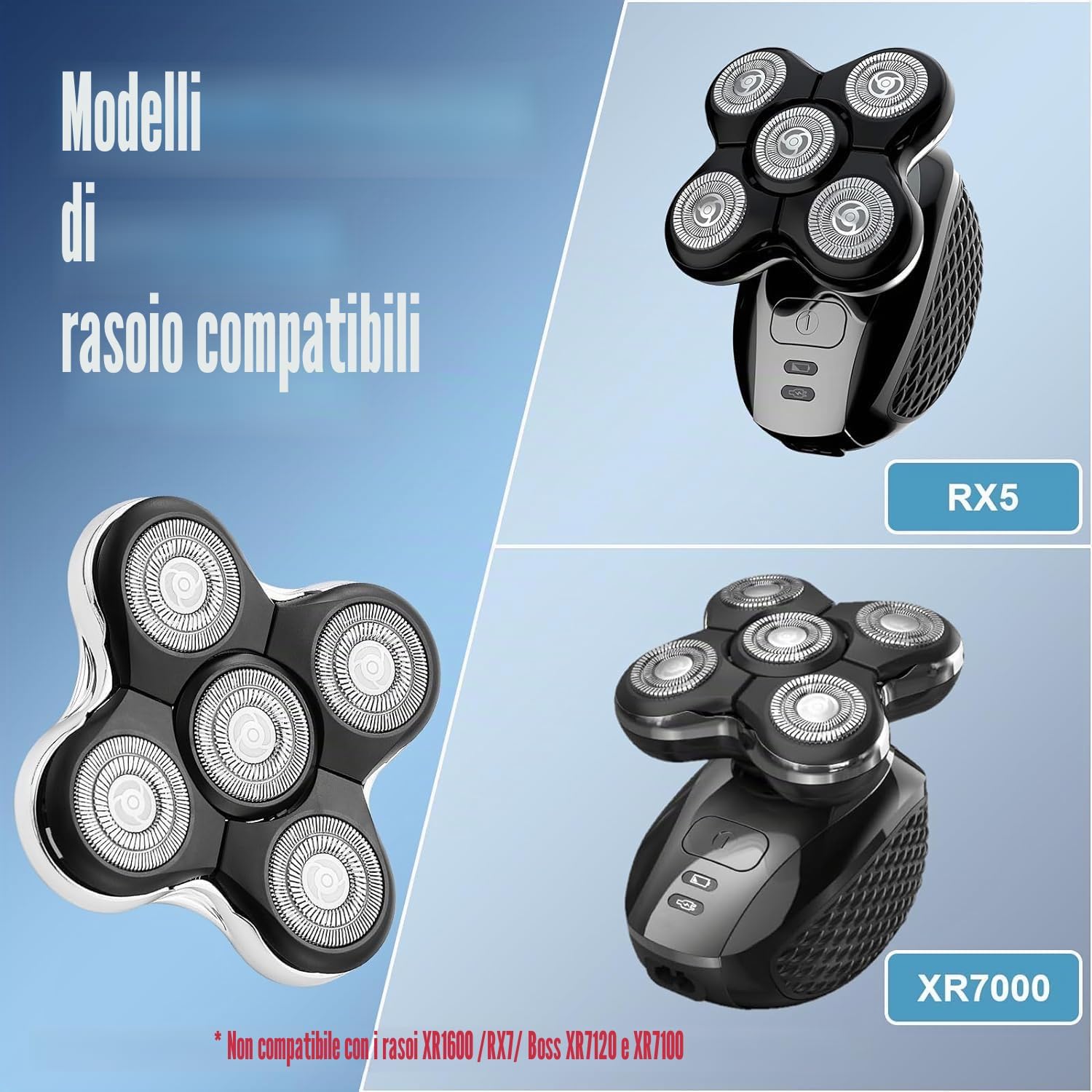 Detalle 2 de Testine di ricambio per rasoio Remington Balder RX5/XR7000/XR1500 Ultimate (confezione da 2)