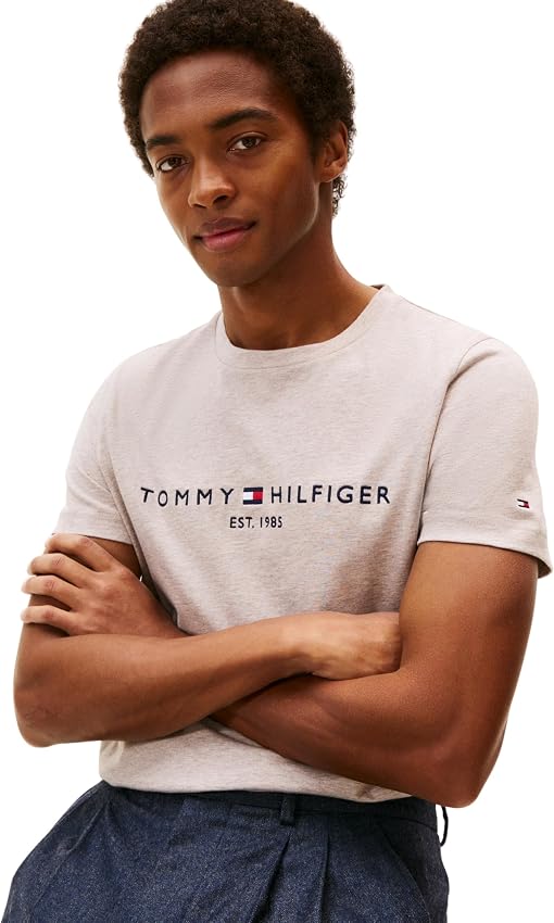 Detalle de Tommy Hilfiger Camiseta Slim Fit S Beige