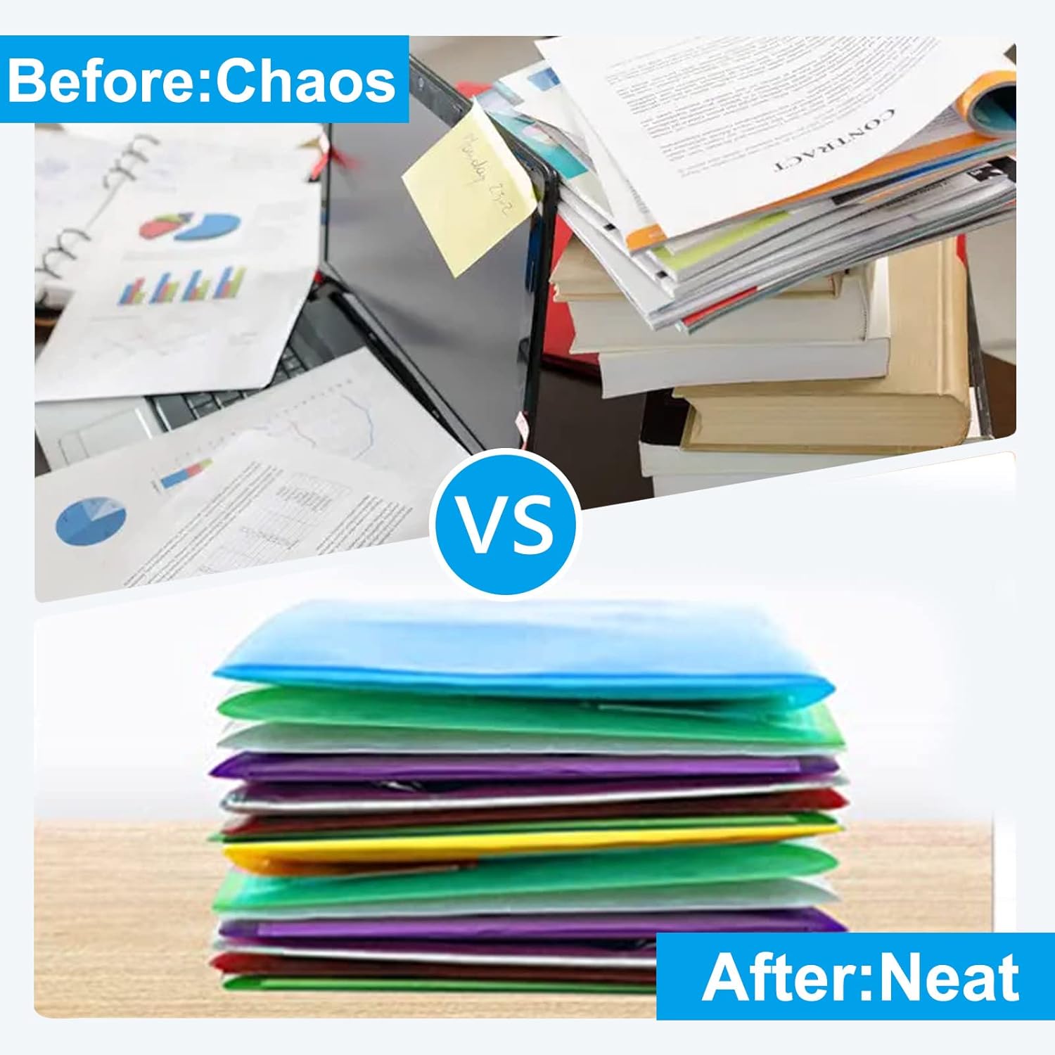 Thumbnail 5 de Dokumententasche A4 12er Pack mit Klettverschluss 📁