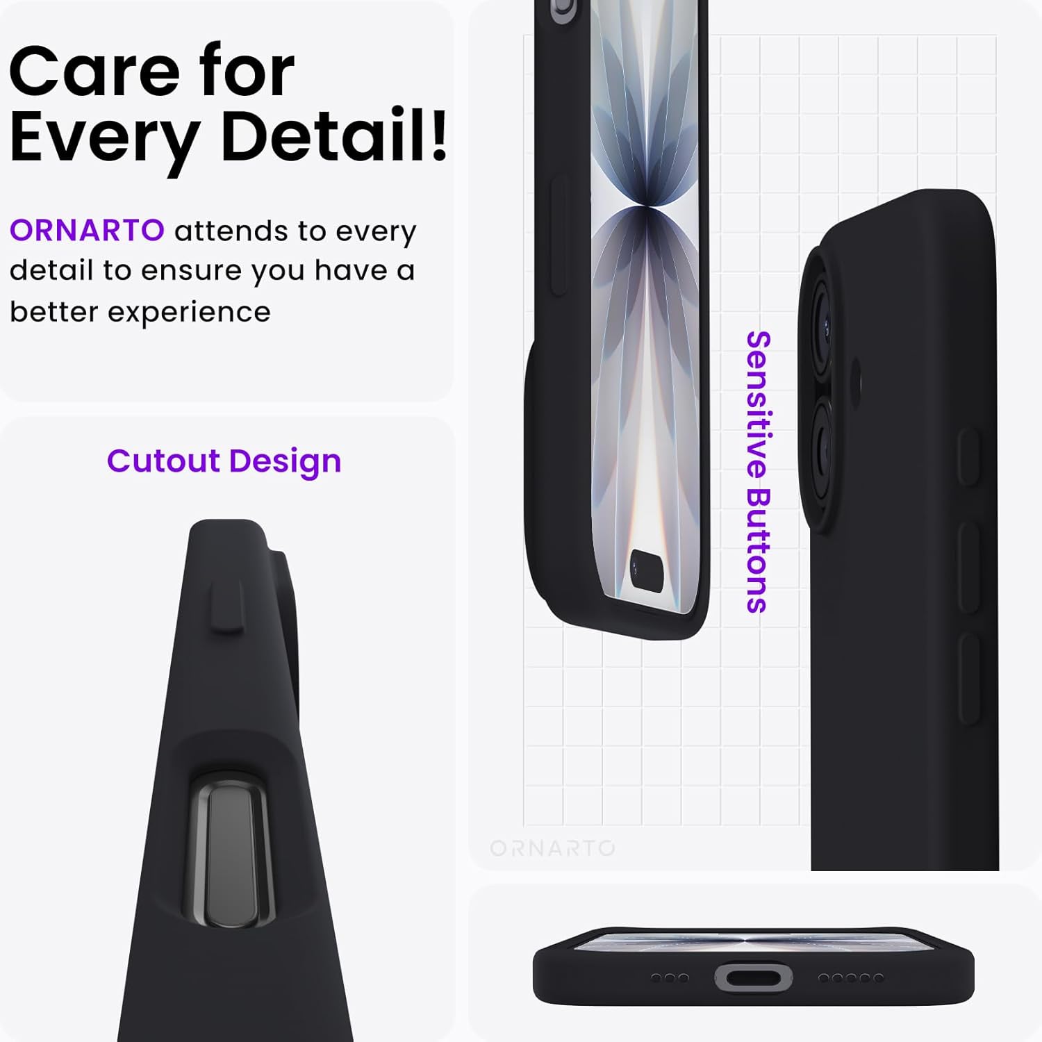 Thumbnail 4 de ORNARTO iPhone 17 Slim Silicone Case 6.3"