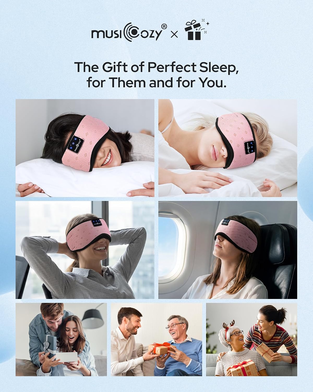 Thumbnail 6 de MUSICOZY Sleep Mask, Soft Mesh