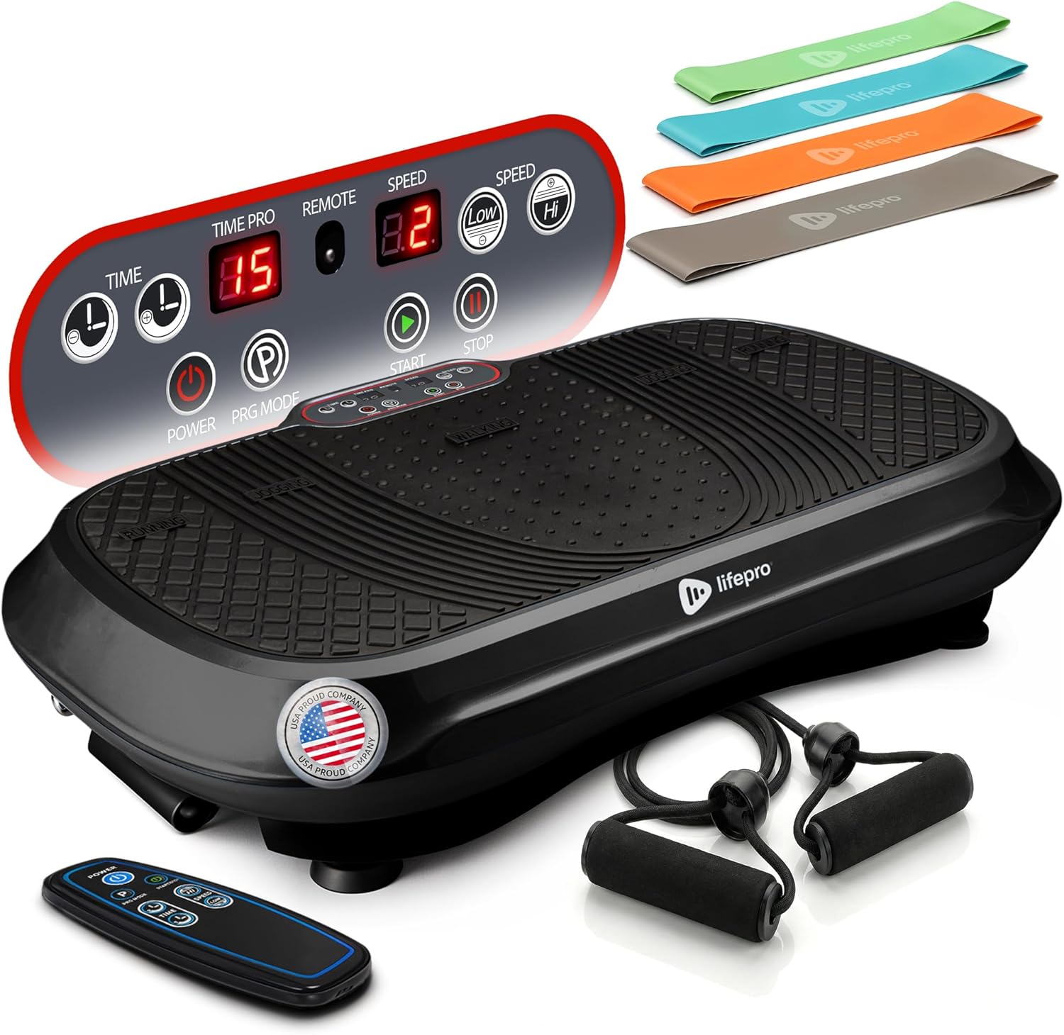 Detalle de Lifepro LP-WVR-BLK Waver Vibration Plate, Dual-Action Motion, 99 Speeds