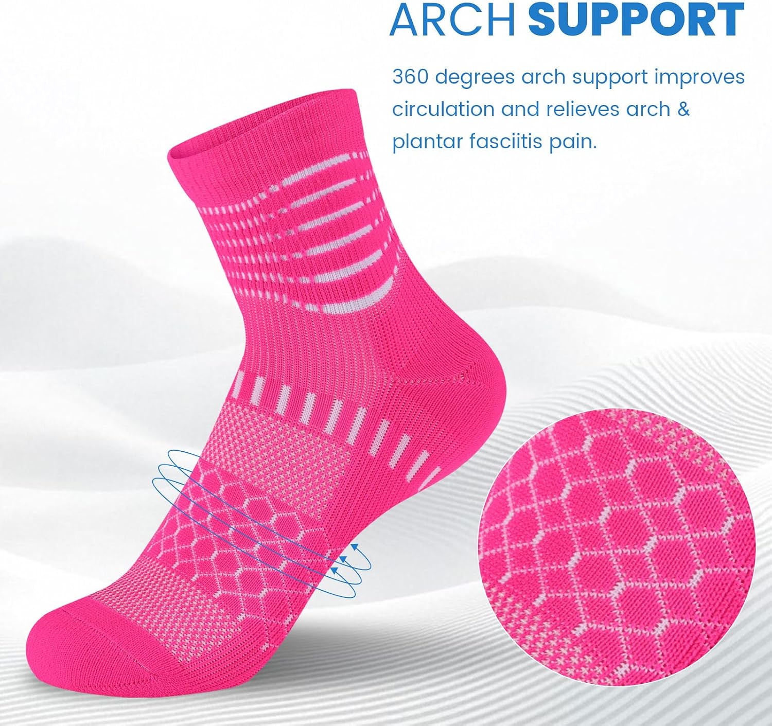 Detalle 2 de IRAMY IRCS001-CA Ankle Compression Socks, Cushioned for Running