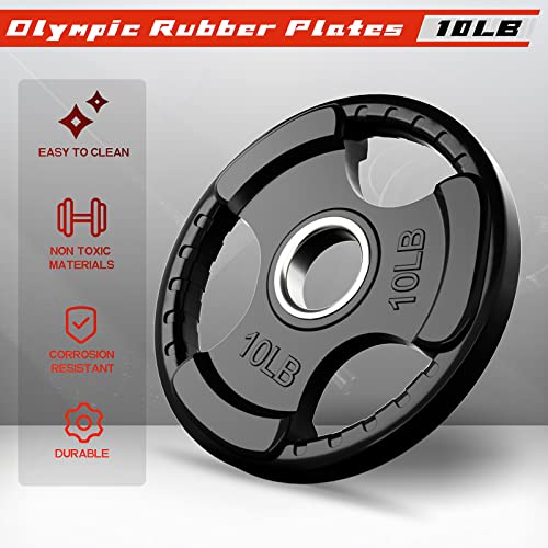 Detalle de RitFit Olympic Rubber Grip Plate 45 LB 🏋