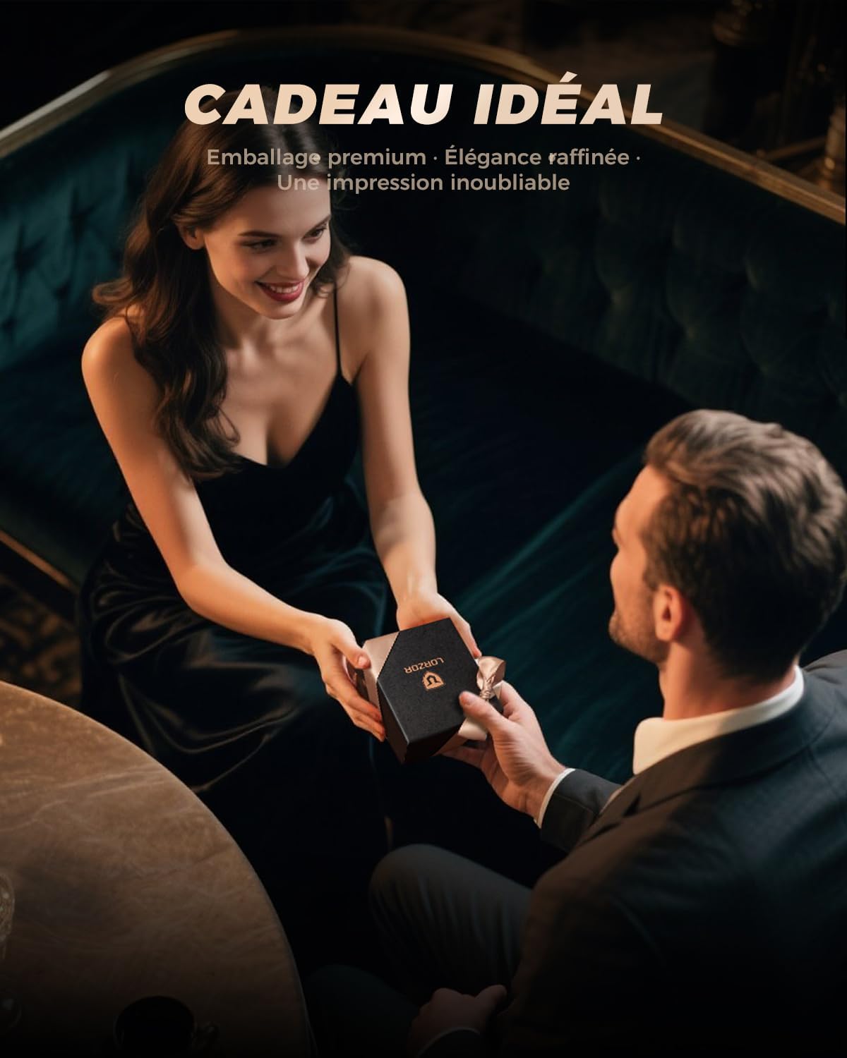 Thumbnail 6 de LORZOR Porte Carte Homme XXL en cuir véritable avec blocage RFID et porte-monnaie