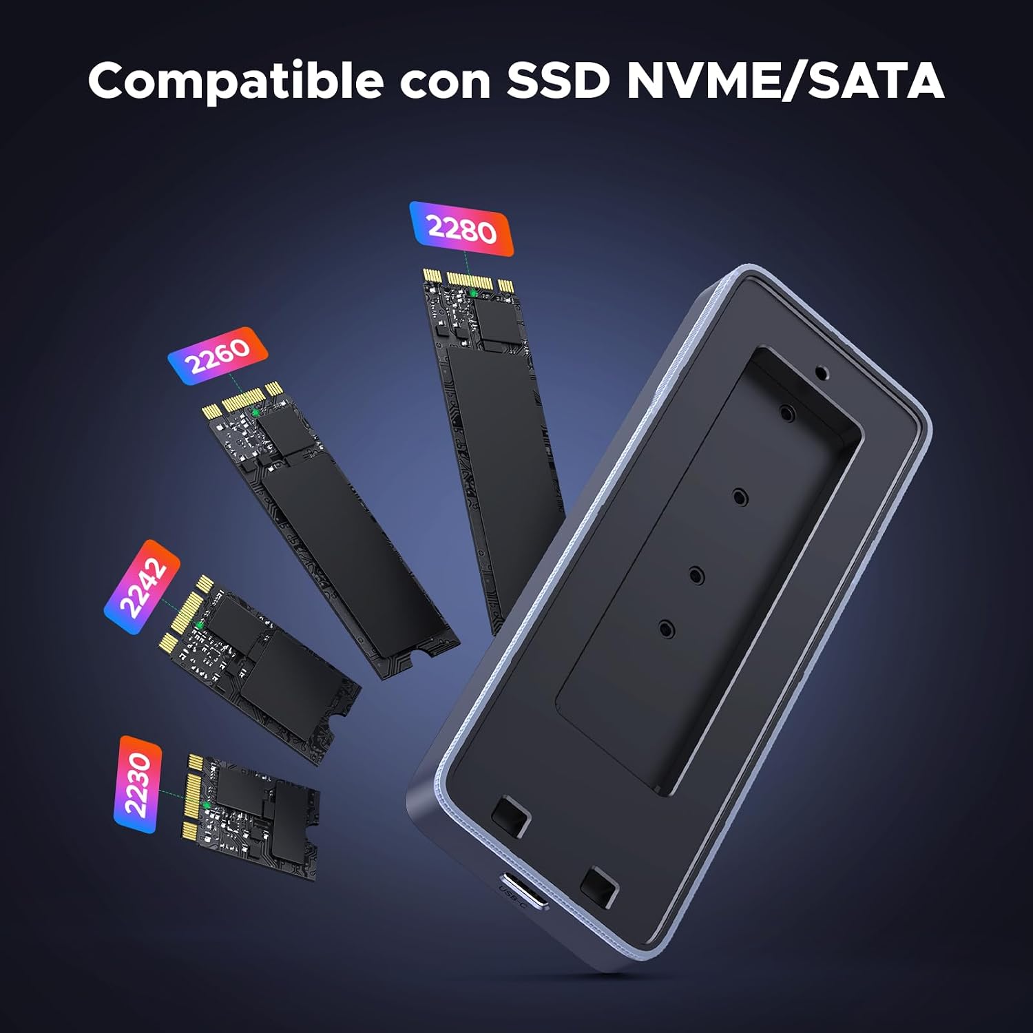 Thumbnail 4 de UGREEN Carcasa SSD NVMe M.2 RGB 20Gbps USB 3.2