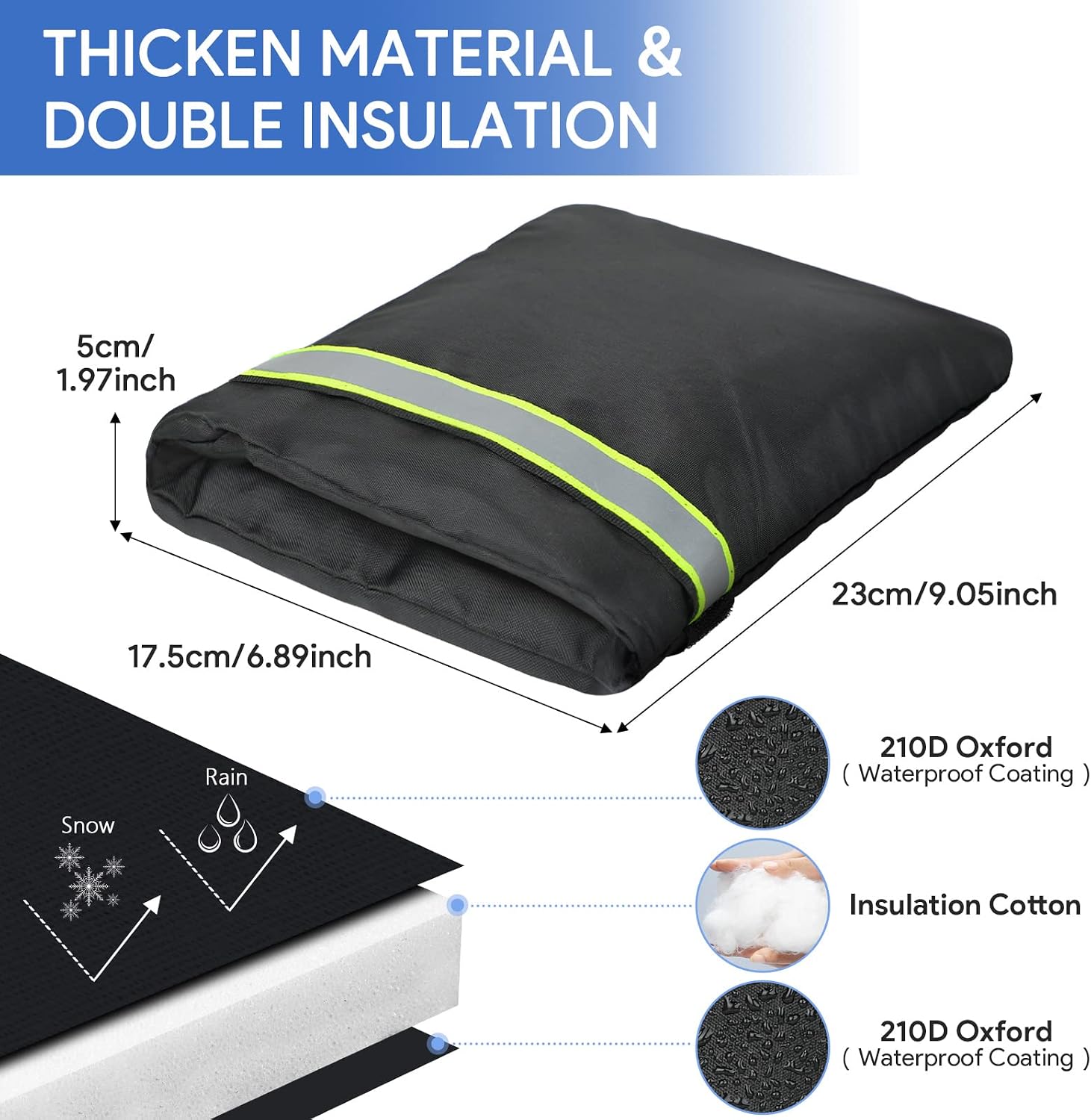 Detalle 2 de DELUX Model 1 Outdoor Faucet Covers, 2-Pack, Waterproof Oxford Fabric