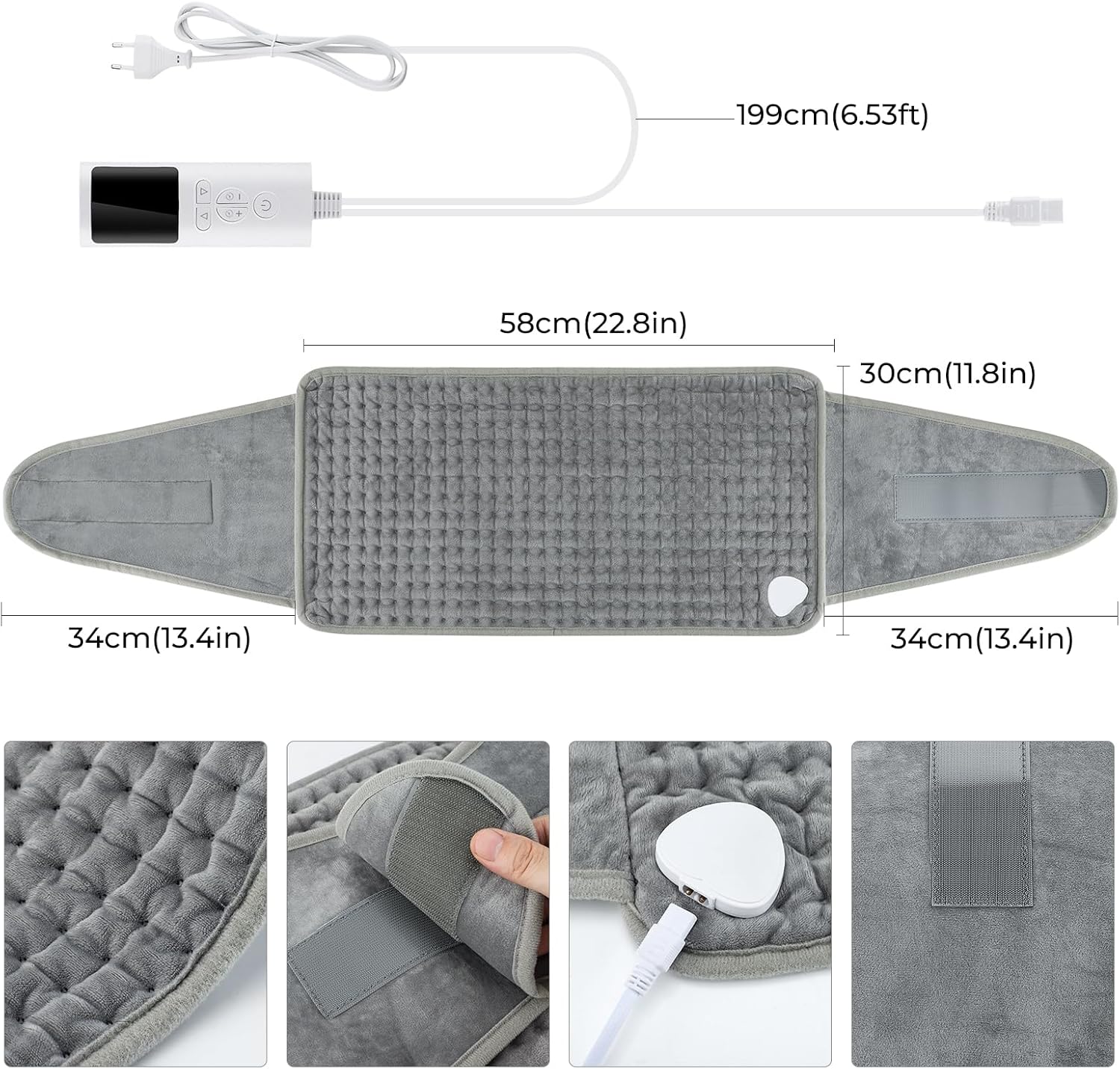 Thumbnail 6 de Electric Heating Pad Wrap 12x50 inch