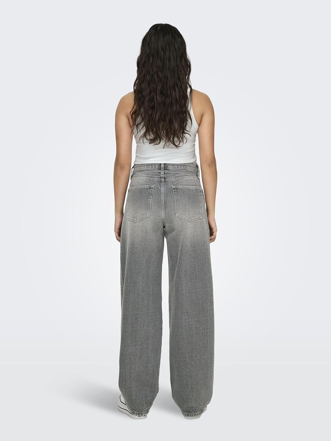 Detalle de ONLY Onlgianna jeans Medium Grey in denim leggero traspirante