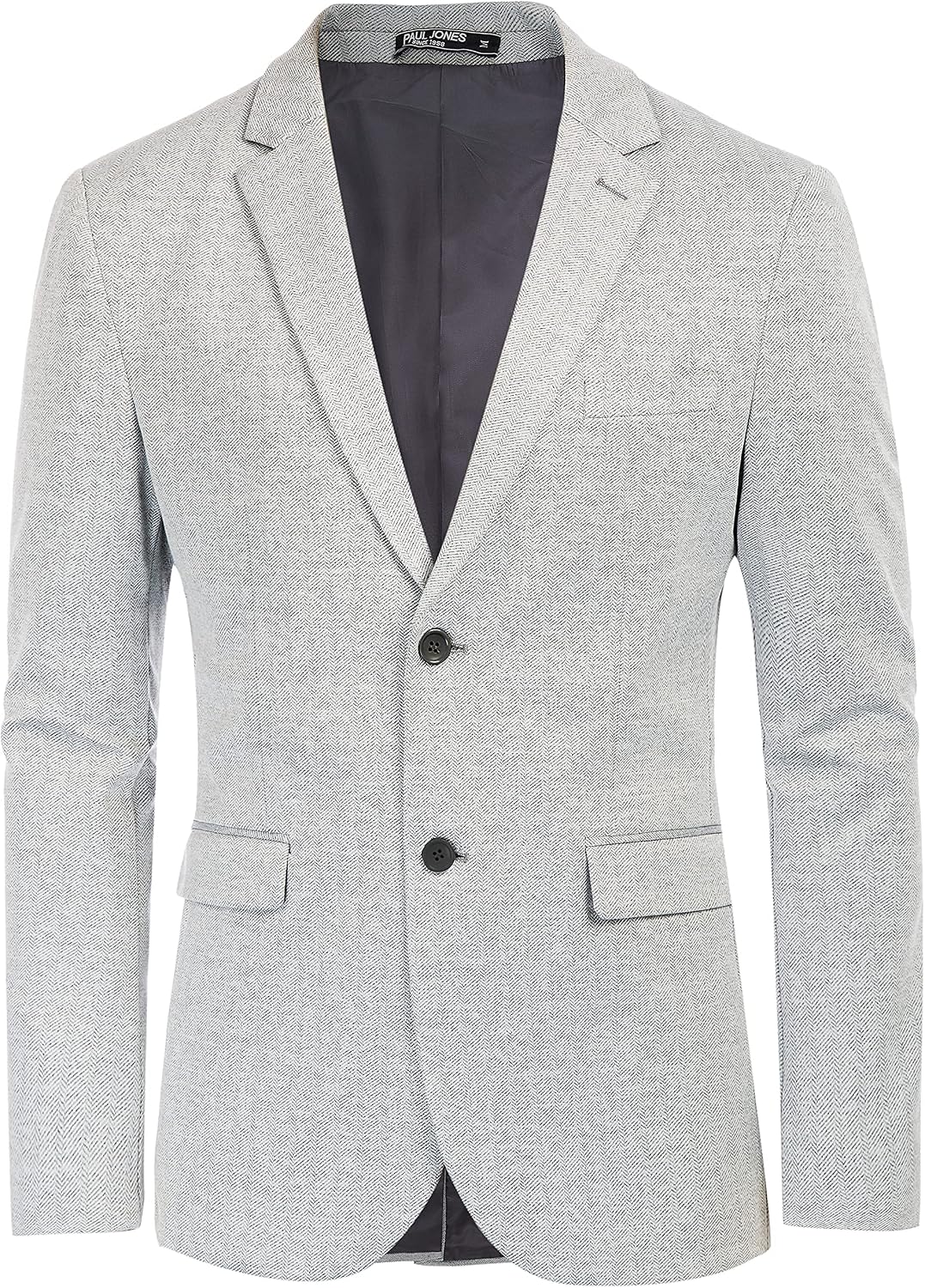 Detalle 2 de PJ PAUL JONES Herringbone Knit Blazer, Lightweight Two-Button Sport Coat
