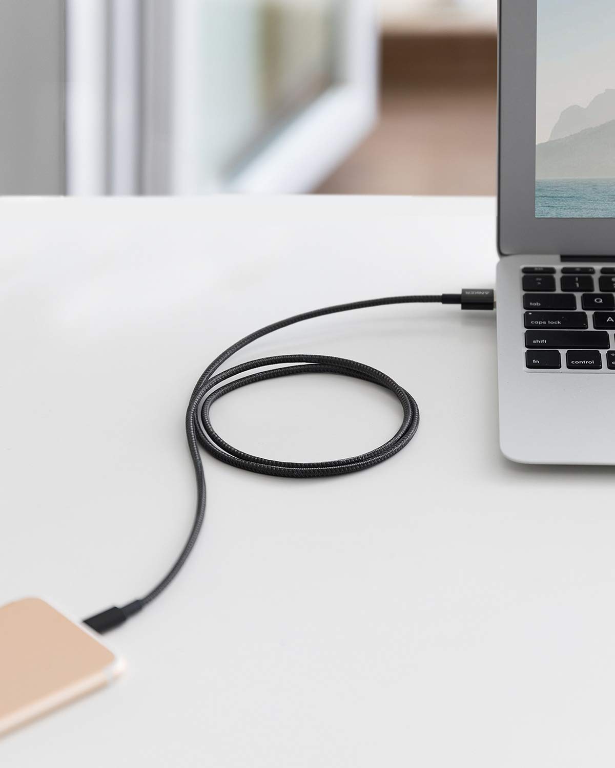 Thumbnail 6 de Anker 331 USB-A till Lightning-kabel, 1 m, svart nylonfläta och MFi-certifierad