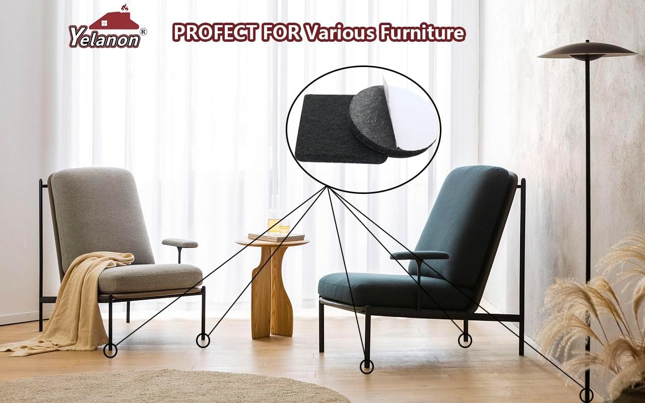 Thumbnail 5 de Yelanon Felt Furniture Pads 182 pack