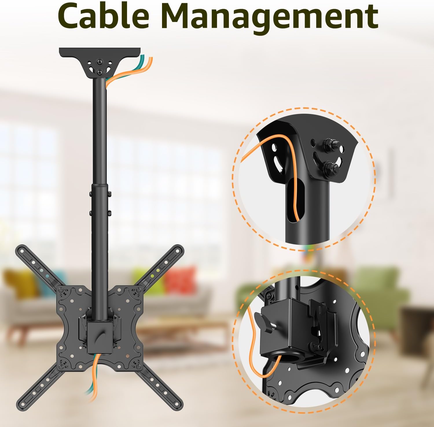Thumbnail 6 de ELIVED Ceiling TV Mount for 26-65 Inch TVs