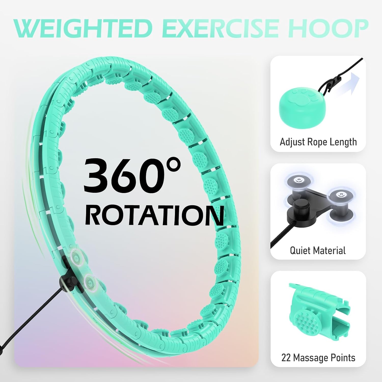 Detalle 2 de JLoibao Weighted Hula Circle 56 Inch
