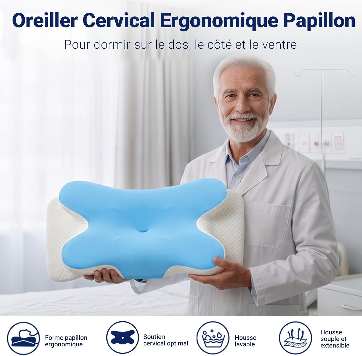 Thumbnail 6 de COSYLAND Oreiller de nuque en mousse à mémoire de forme — Coussin orthopédique et ergonomique