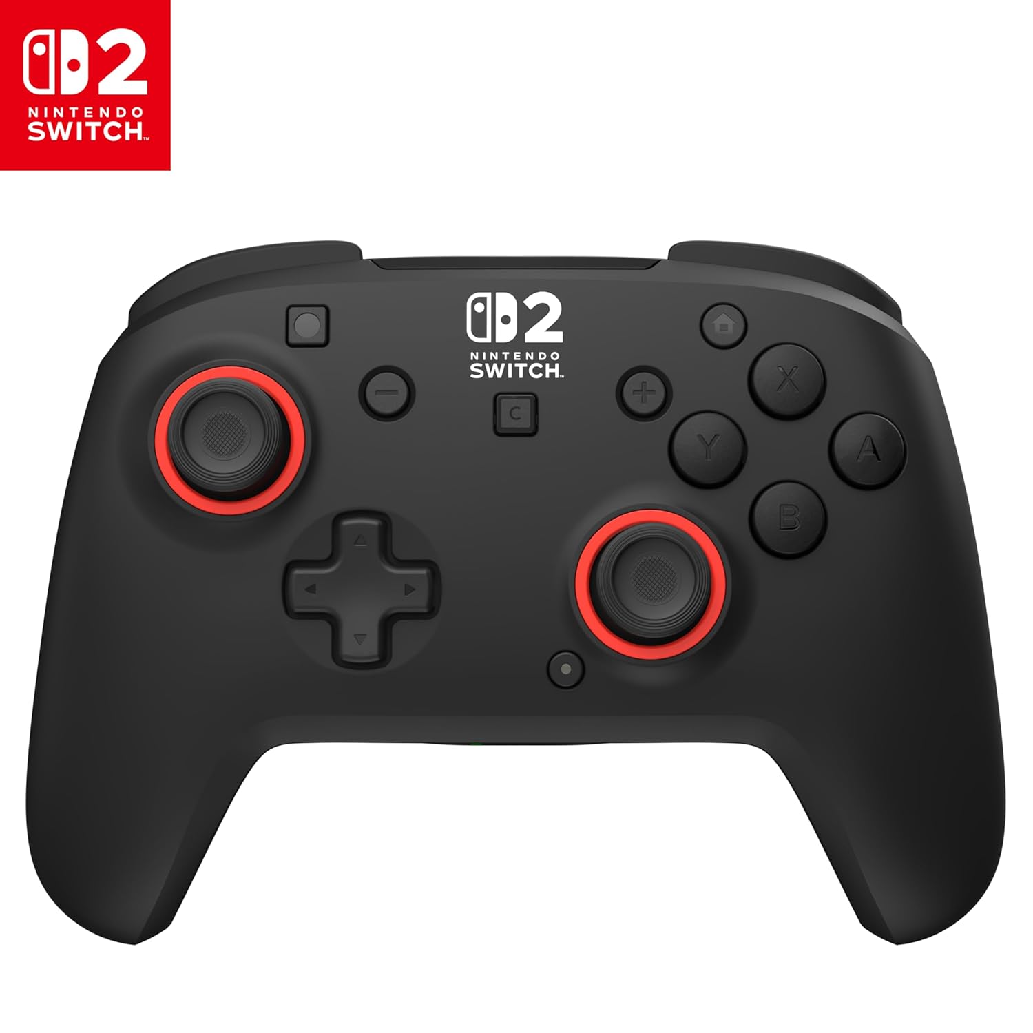 Detalle de Turtle Beach Rematch Schwarz – Kabelloser RGB-Gaming-Controller, offiziell lizenziert für Nintendo Switch 2