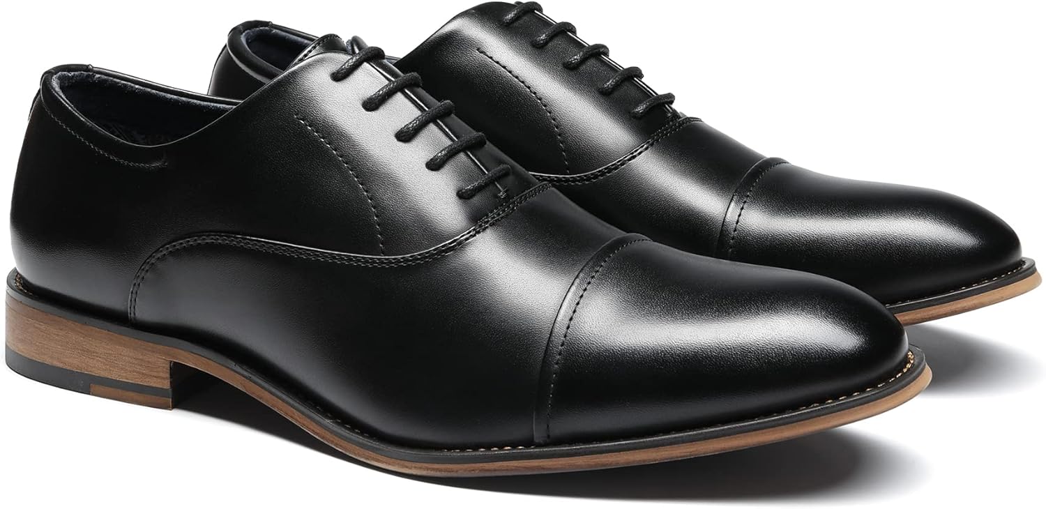 Thumbnail 4 de Bruno Marc Men's Lace Up Soft Cap-Toe Dress Shoes 👞