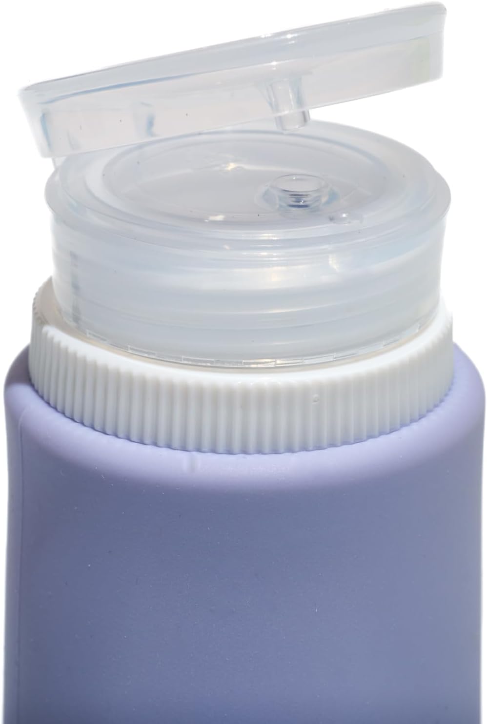 Detalle de Muitomas set flaconi da viaggio in silicone con custodia trasparente (3 bottiglie) da 98 ml, colore lilla