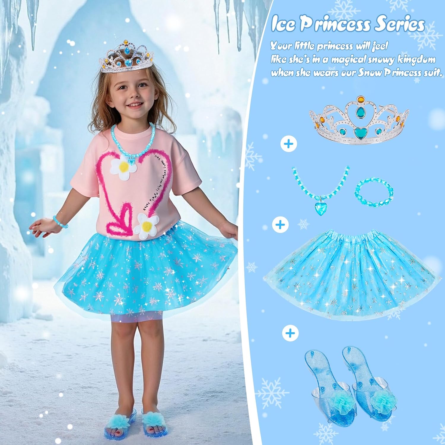 Detalle de MELAND Princess Dress Up Shoes 3-set for 3โ6 yrs ๐