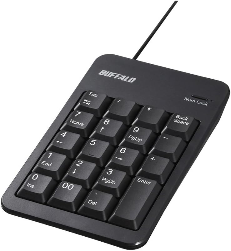 Detalle de バッファロー BSTK100WH 有線キーボード Tabキー付き・19キー・メンブレン方式