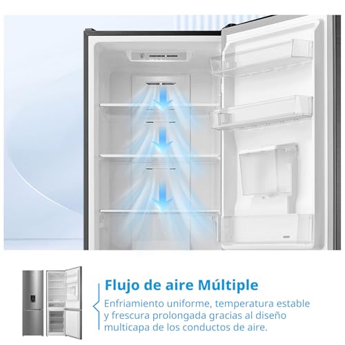 Detalle de Comfee' 308L Frigorífico Combinado No Frost con Dispensador de Agua en Puerta