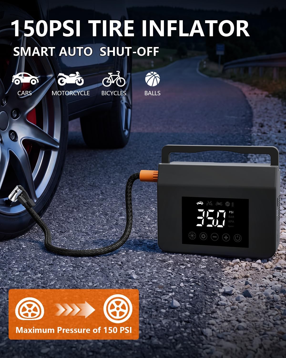 Detalle 2 de Car Jump Starter with Air Compressor 4000A
