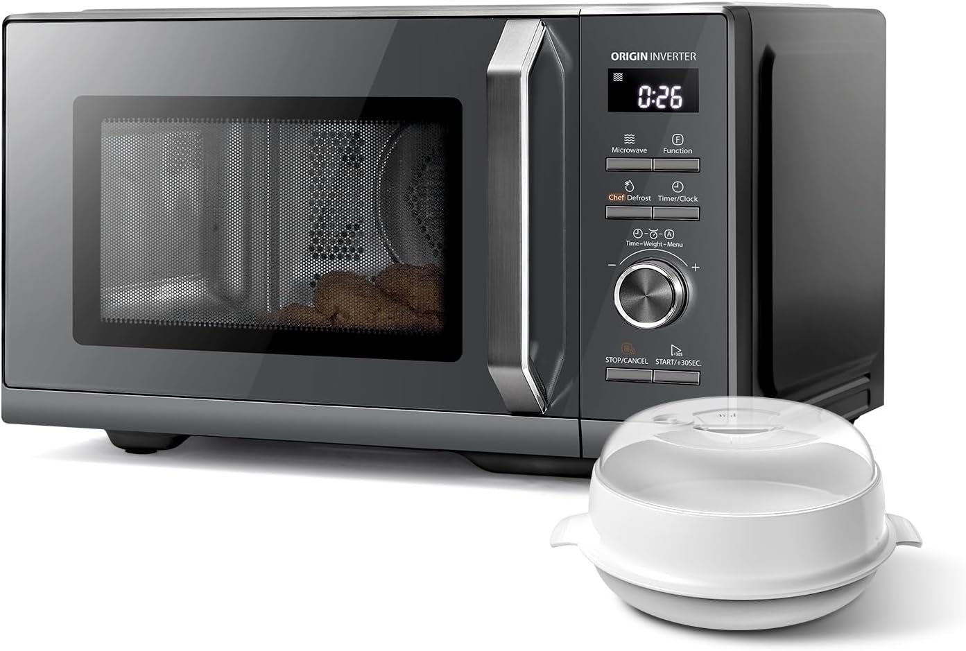 Toshiba MW3-AC26SFI(MG) Kombi-Mikrowelle 6-in-1 mit Grill, Heißluft, Dampfgarer und Origin Inverter