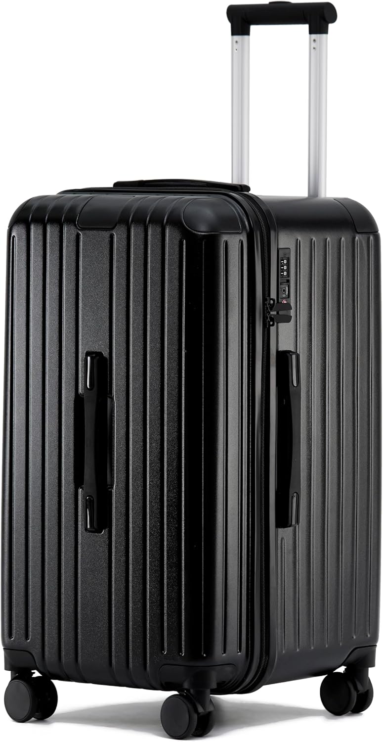Detalle de LIGHTGO Großraum-Koffer 23 kg – 27 Zoll Violet (3-stufiger Teleskopgriff, 100% PC, Stoßfester Eckenschutz)