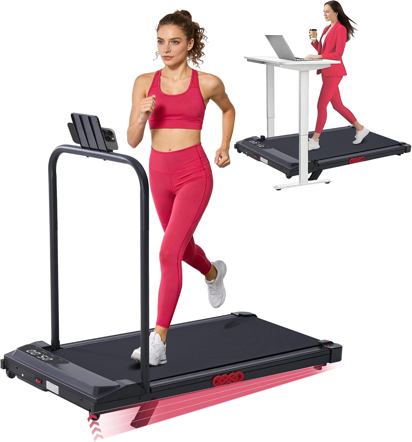 Detalle de Potupus V300-KDS Treadmill with Removable Handlebar, Incline and 3.0 HP Motor