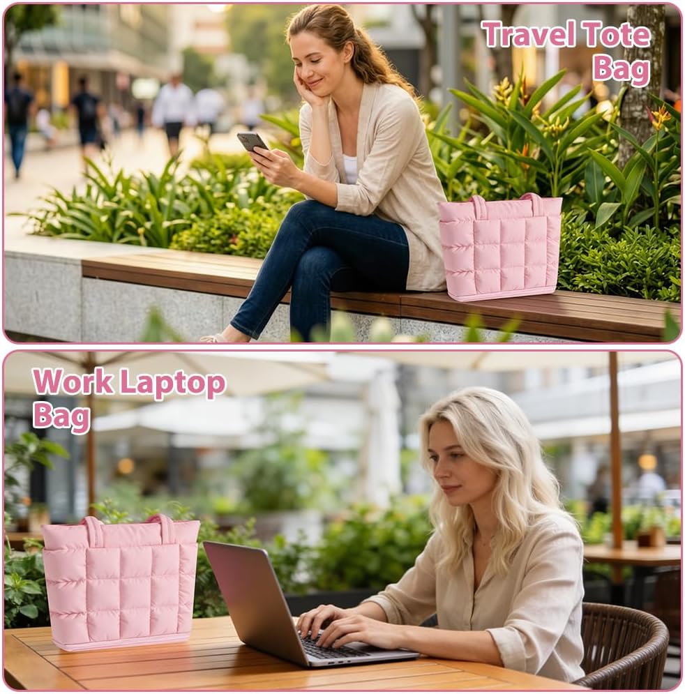 Thumbnail 6 de Aolso Expandable Puffer Work Laptop Tote Bag, Lightweight and Large Capacity