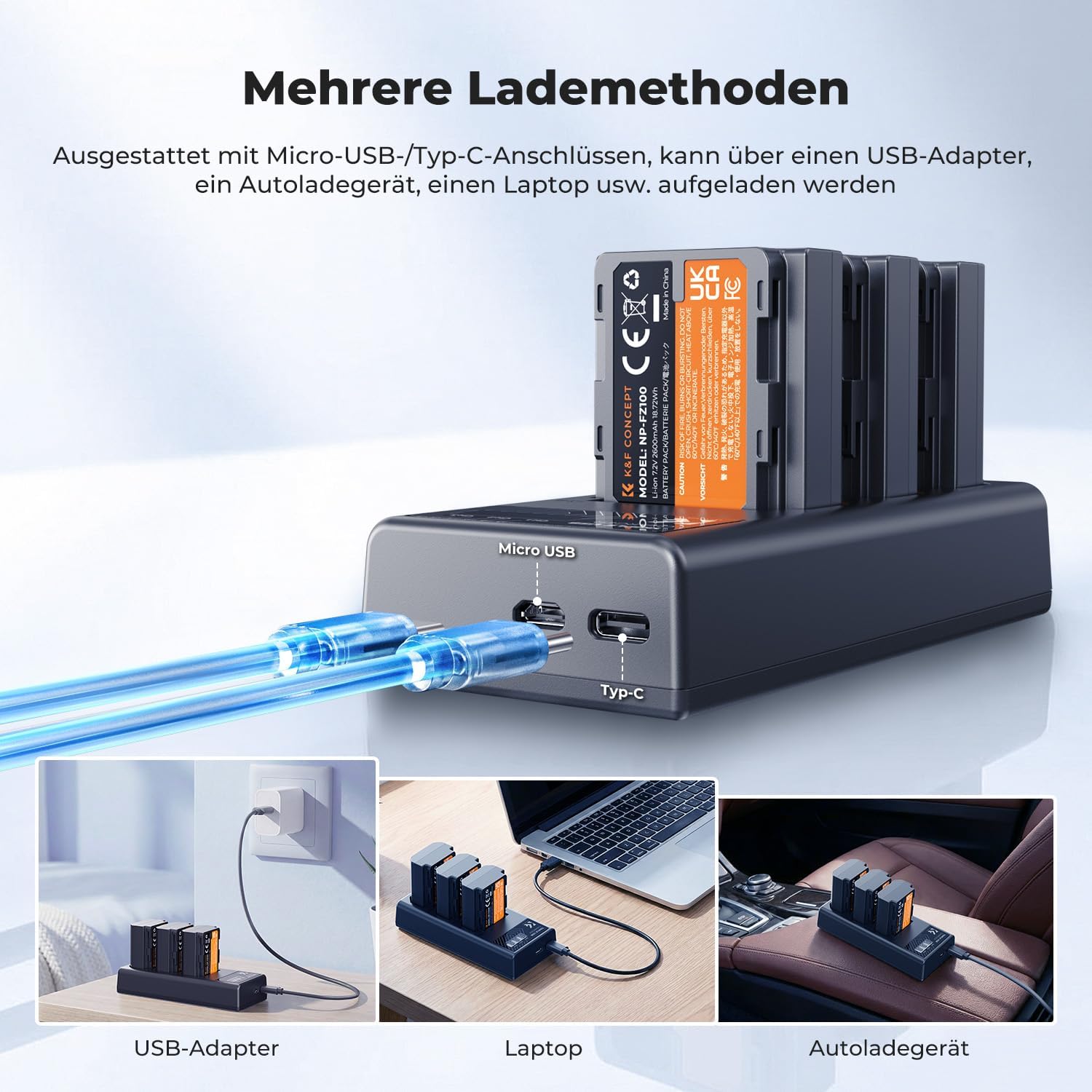 Thumbnail 5 de K&F CONCEPT NP-FZ100 2280mAh Akkupack