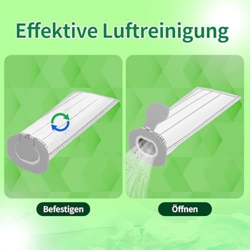 Detalle de Awinker 12 Stück Staubsaugerbeutel und 2 Filter für Vorwerk Kobold VK7 FP7 – Premium Filtertüten & Akku-Beutel