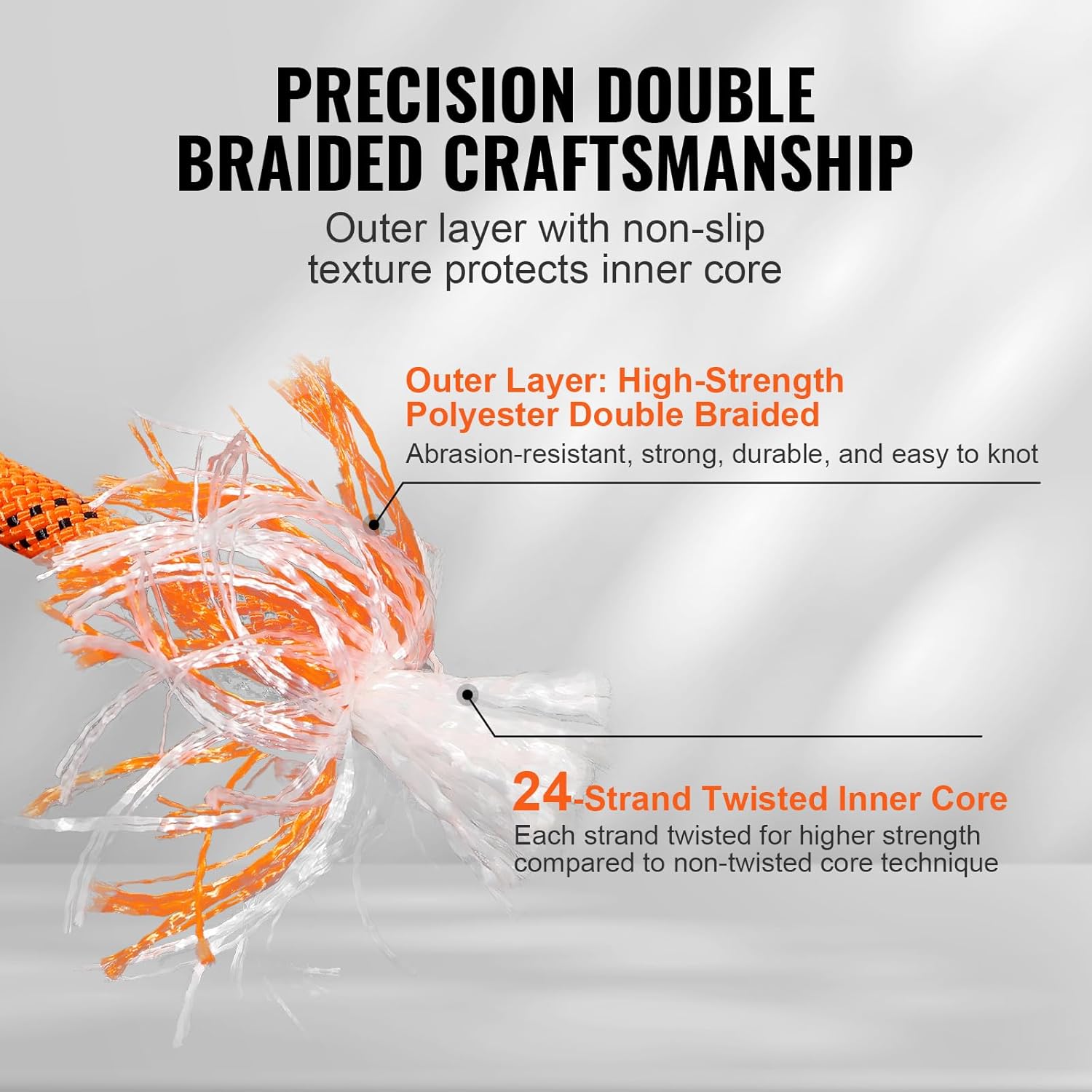 Thumbnail 2 de VEVOR 3/4 in x 220 ft Polyester Rope, 20,000 lb 🧗