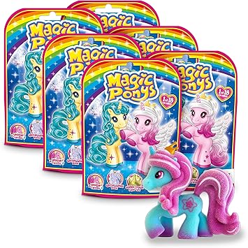 Detalle de CRAZE Magic PONYS: Set Coleccionable de 6 Ponys 🦄