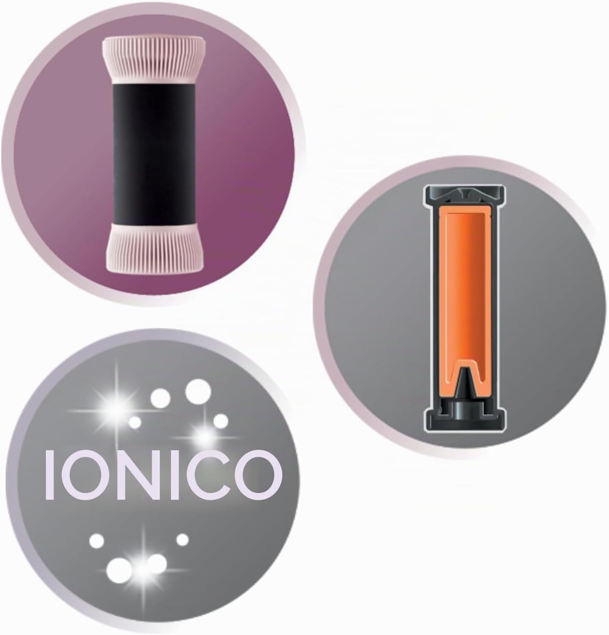 Detalle de Remington Velluto H5600: Bigodini Ionici (20 pezzi) - 4 piccoli 20 mm, 10 medi 23 mm, 6 grandi 27 mm
