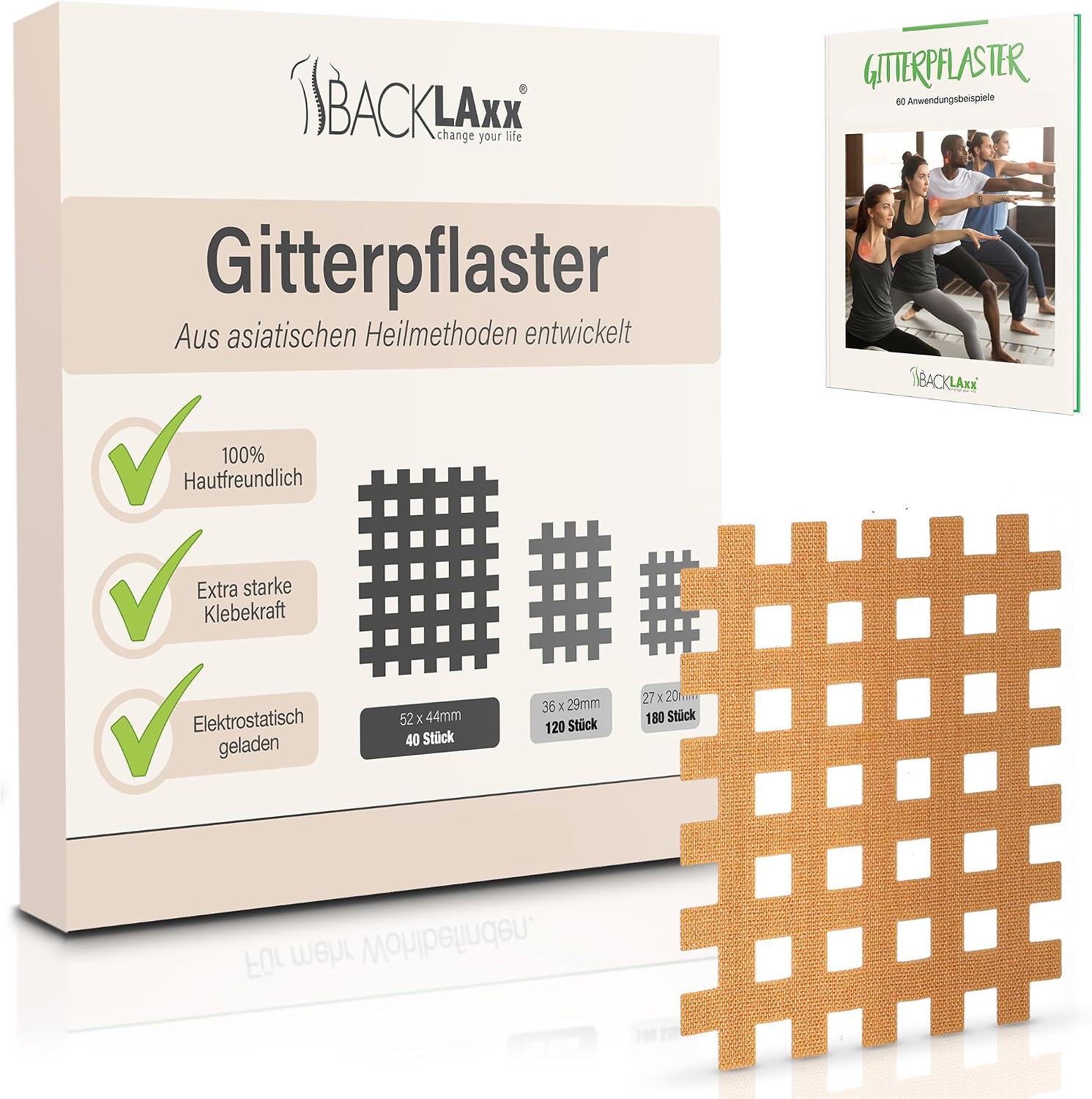 Detalle de Gittertape Premium-Set 140 Stk – 3 Größen (Typ A, B, C) mit gratis E-Book 60 Anwendungsbeispielen