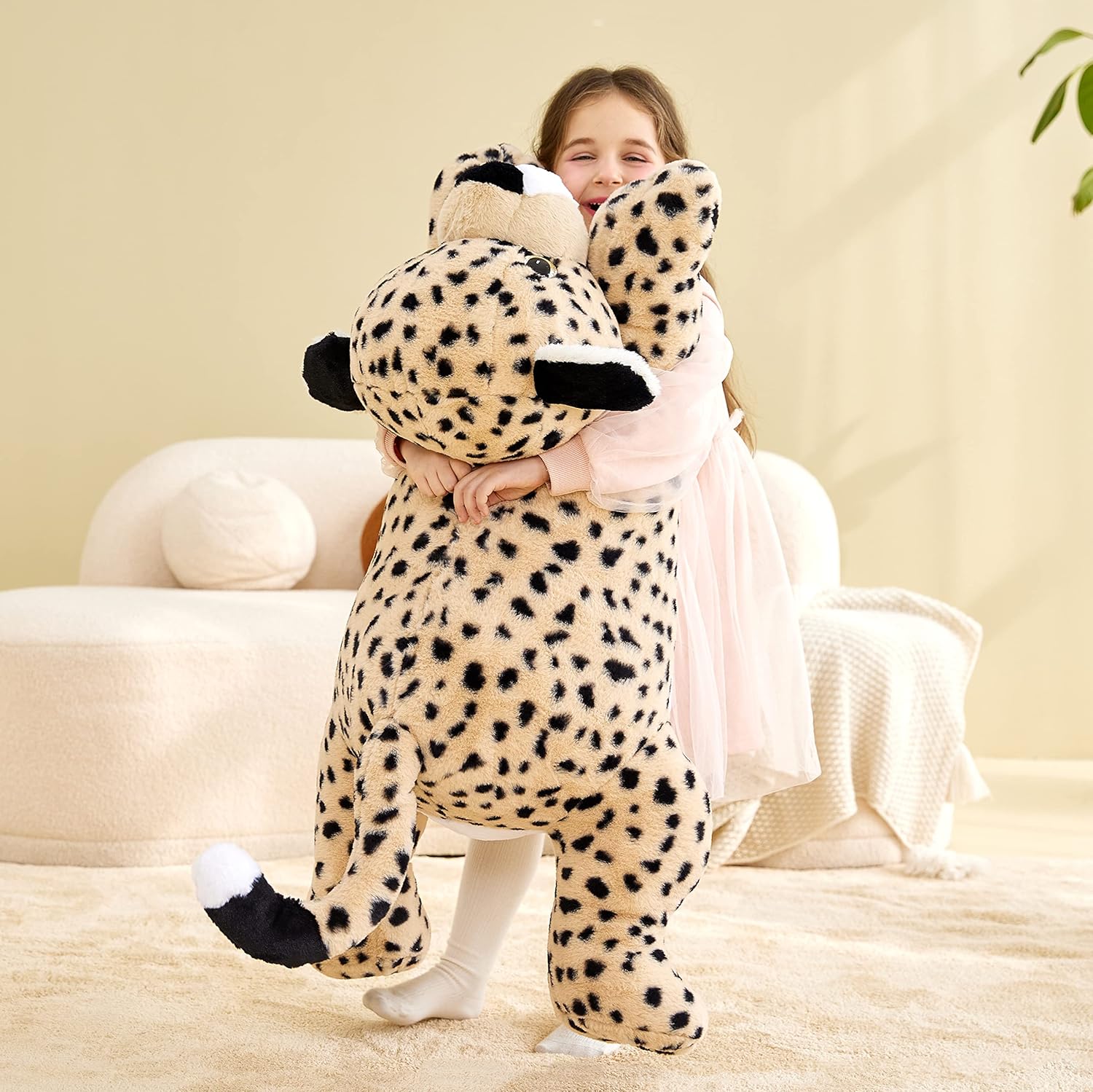 Thumbnail 5 de IKASA Giant Cheetah Stuffed Animal Plush Toy - 30 inch Brown Jumbo Leopard Hugging Pillow