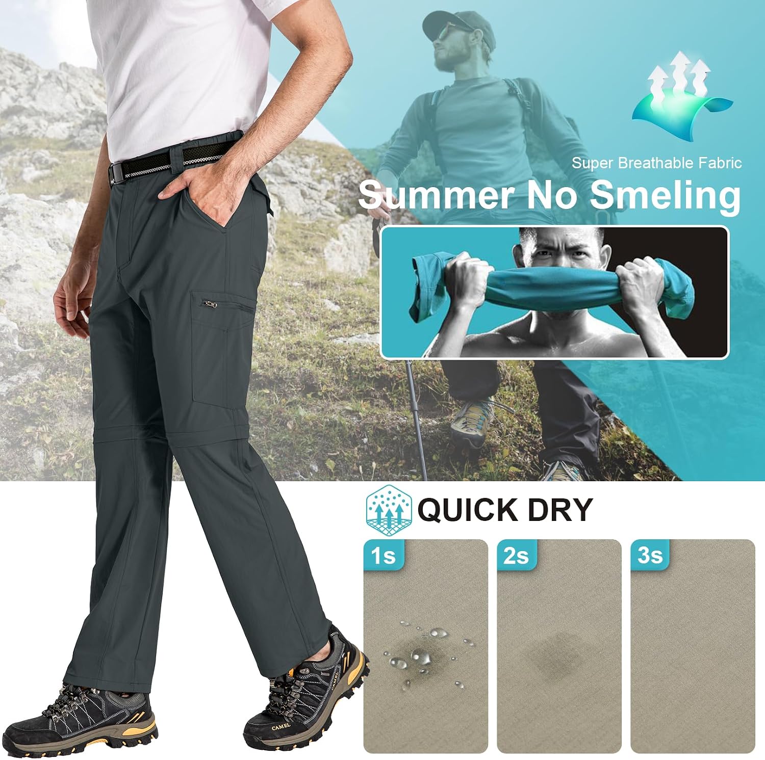 Detalle de mosingle Safari Zip Off Hiking Trousers