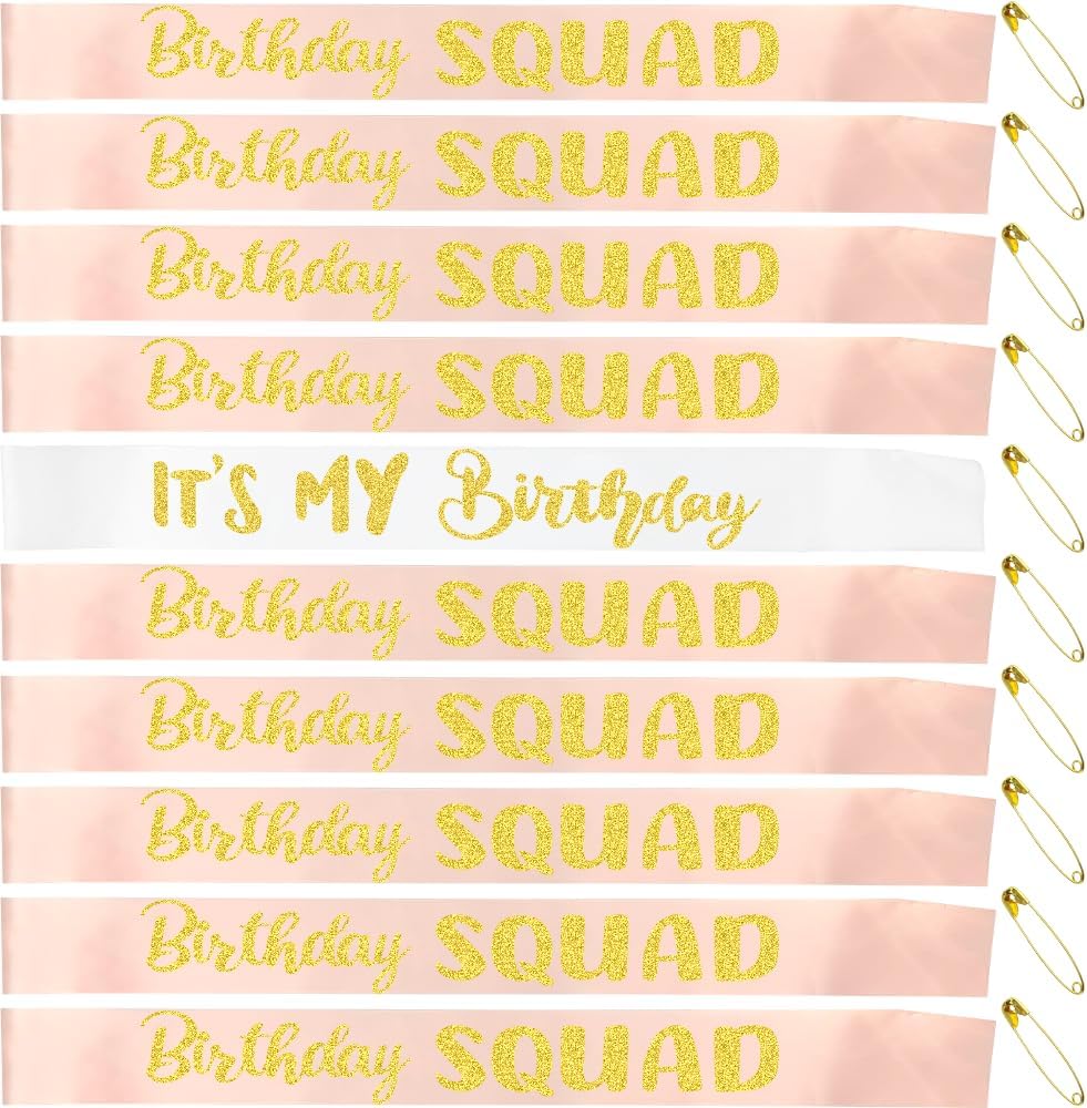 Detalle 2 de Conggluuo Satin Birthday Sash Set