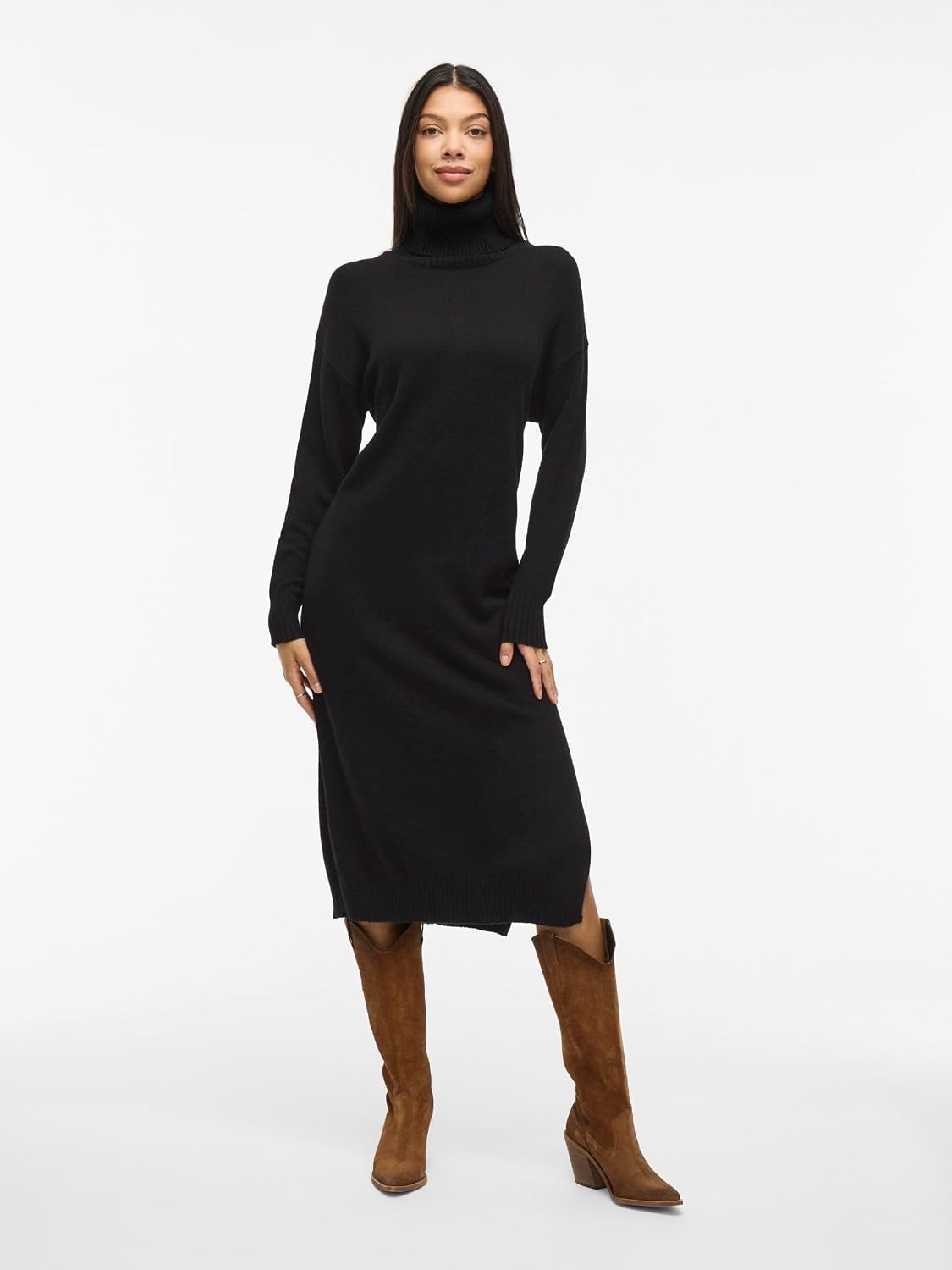 Detalle 2 de Vila Viril Roll Neck L/S Midi Dress (Noos Dress) – Pack of 1