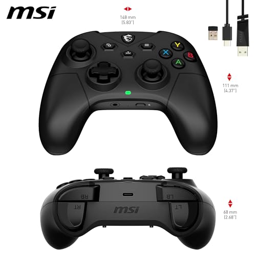 Detalle de MSI FORCE GC300 Wireless PC Gamepad Controller – Tri-Mode, 600mAh, D-Pad intercambiabili