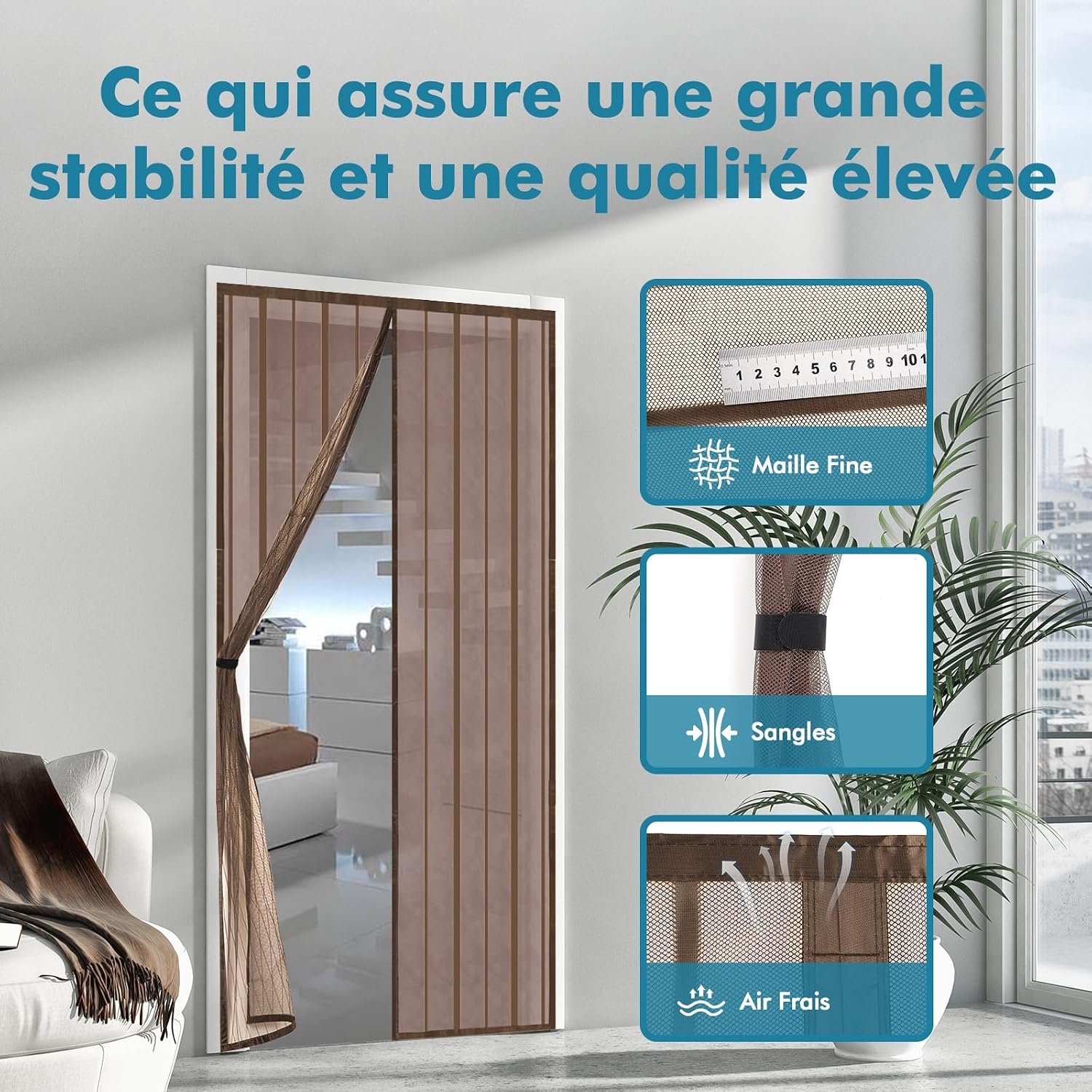 Thumbnail 2 de Sekey 140 x 240 cm Moustiquaire pour porte 🪟